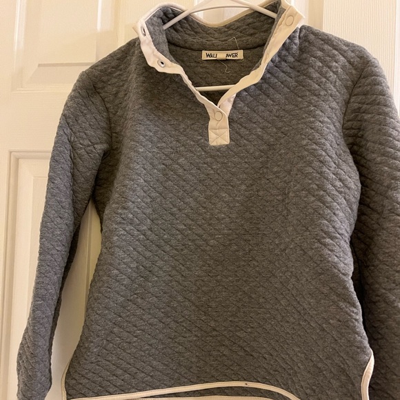 Tops - Gray Quilted Quarterzip